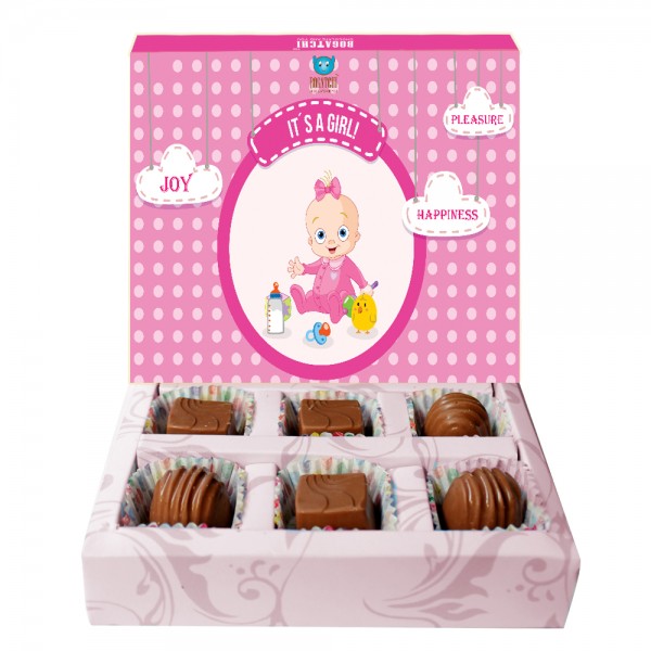 BOGATCHI Gift Ideas, Chocolate Gift for Baby Shower, Cute Little Girl 60 g BOGATCHI Gift Ideas, Chocolate Gift for Baby Shower, Cute Little Girl 60 g